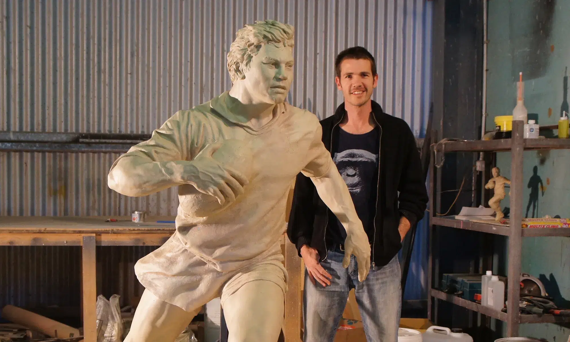 Bronze representation of Arthur ‘Artie’ Beetson by Sculpt Studios' artist Liam Hardy.